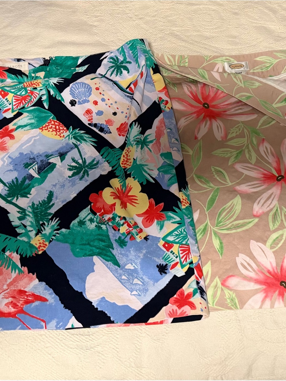 Talbots lot of 2 summer Floral Skirts